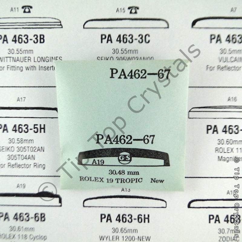 GS PA462-67 Watch Crystal - Click Image to Close