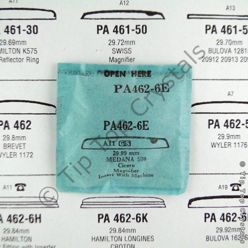 GS PA462-6E Watch Crystal - Click Image to Close