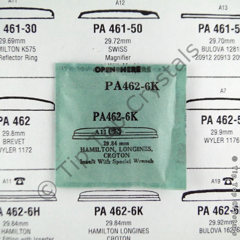 GS PA462-6K Watch Crystal - Click Image to Close