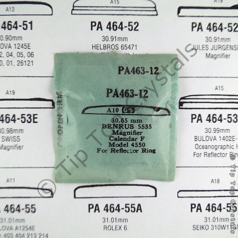 GS PA463-12 Watch Crystal - Click Image to Close