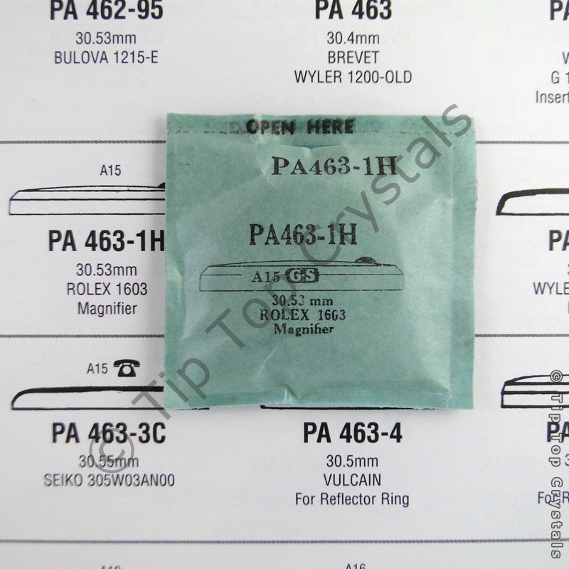 GS PA463-1H Watch Crystal - Click Image to Close