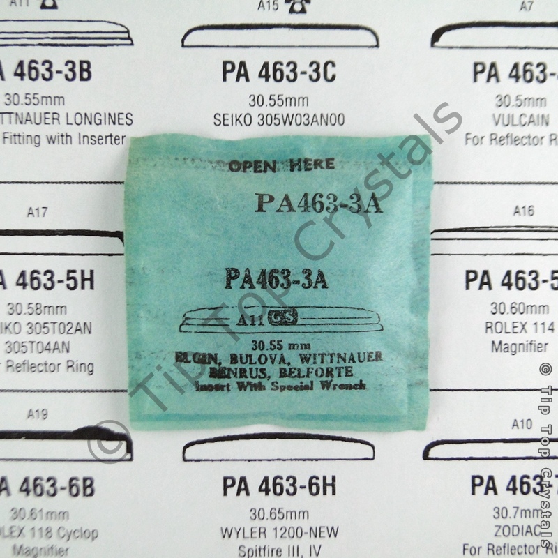 GS PA463-3A Watch Crystal - Click Image to Close