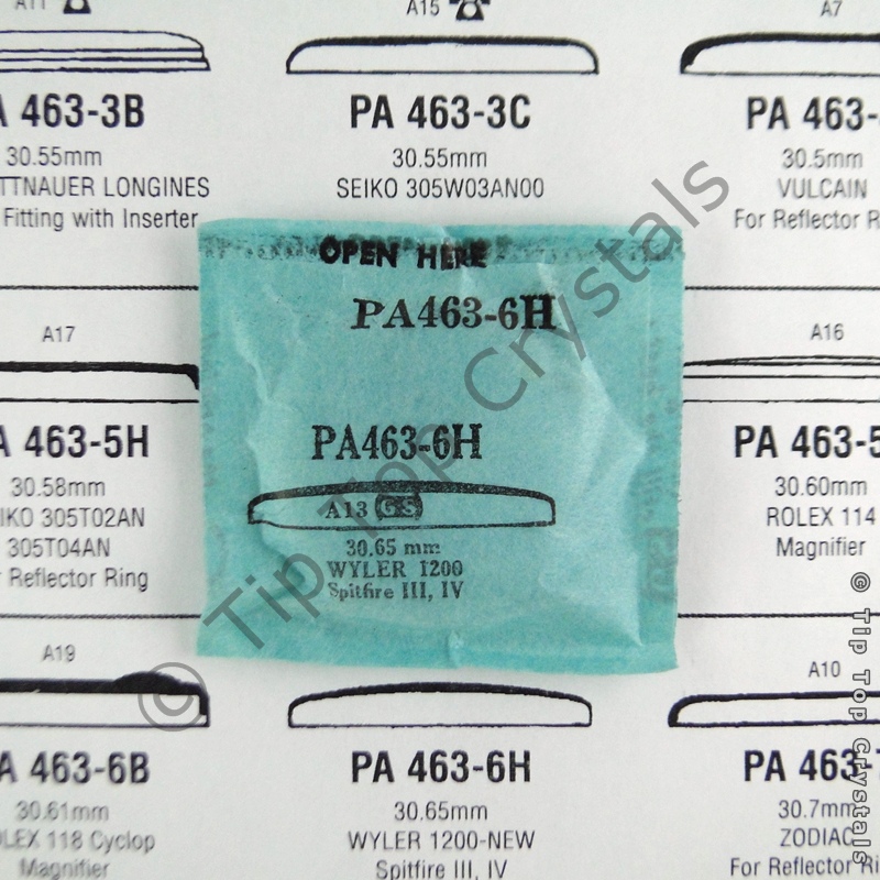 GS PA463-6H Watch Crystal - Click Image to Close