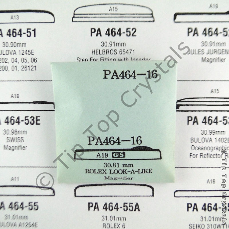 GS PA464-16 Watch Crystal - Click Image to Close