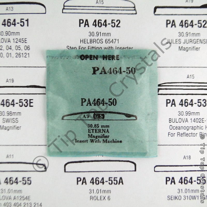 GS PA464-50 Watch Crystal - Click Image to Close