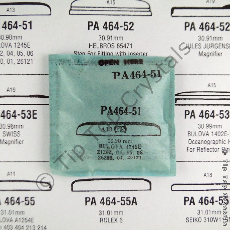 GS PA464-51 Watch Crystal - Click Image to Close