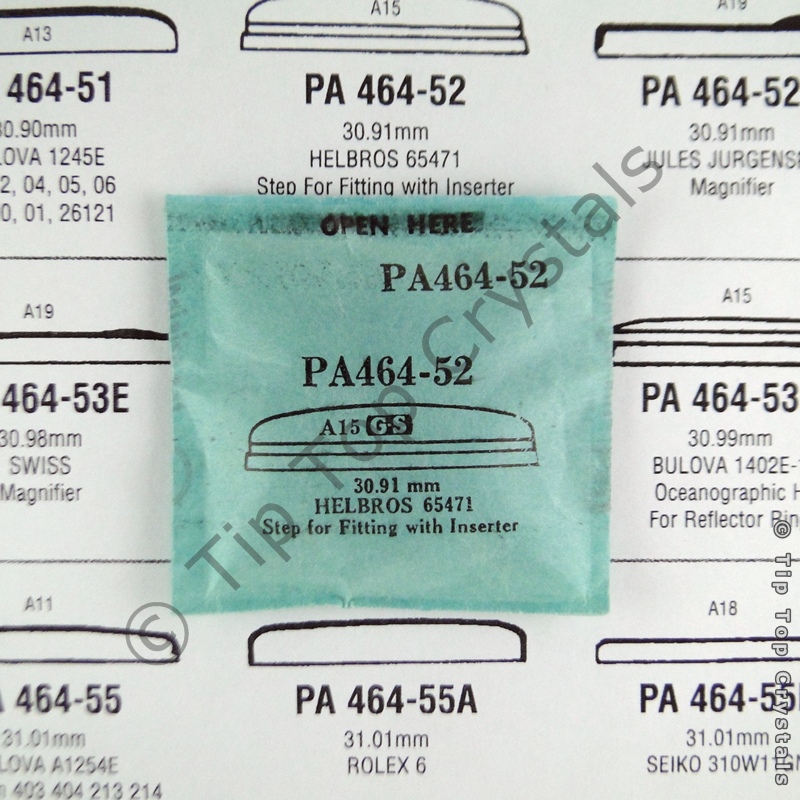 GS PA464-52 Watch Crystal - Click Image to Close