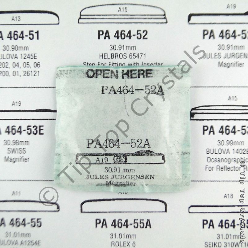 GS PA464-52A Watch Crystal - Click Image to Close