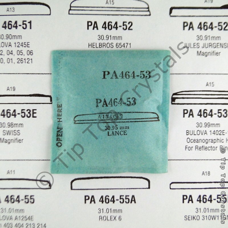 GS PA464-53 Watch Crystal - Click Image to Close