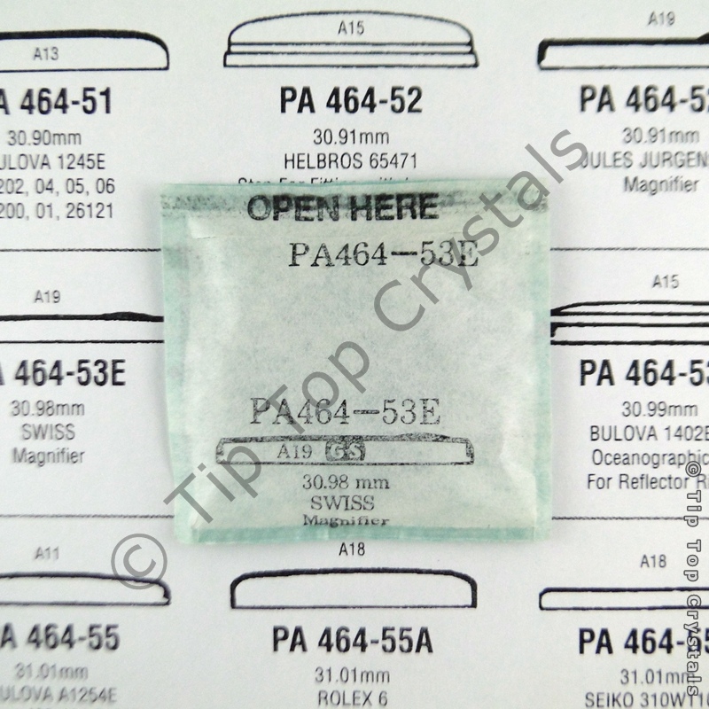 GS PA464-53E Watch Crystal - Click Image to Close