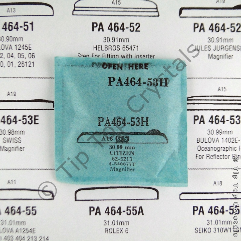 GS PA464-53H Watch Crystal - Click Image to Close