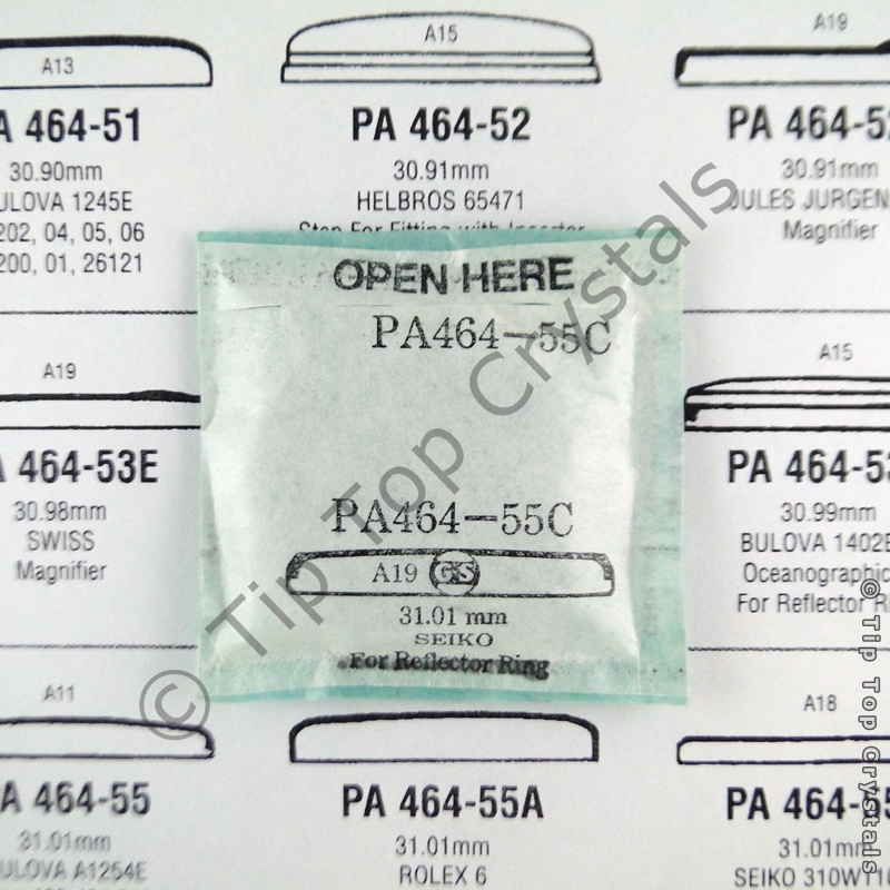 GS PA464-55C Watch Crystal - Click Image to Close