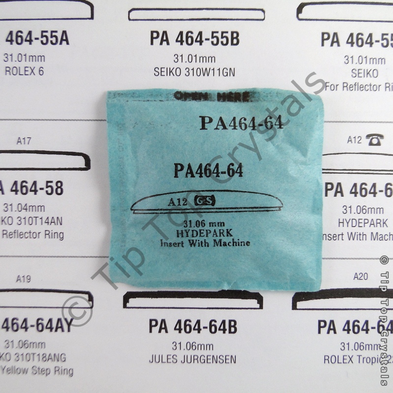 GS PA464-64 Watch Crystal - Click Image to Close