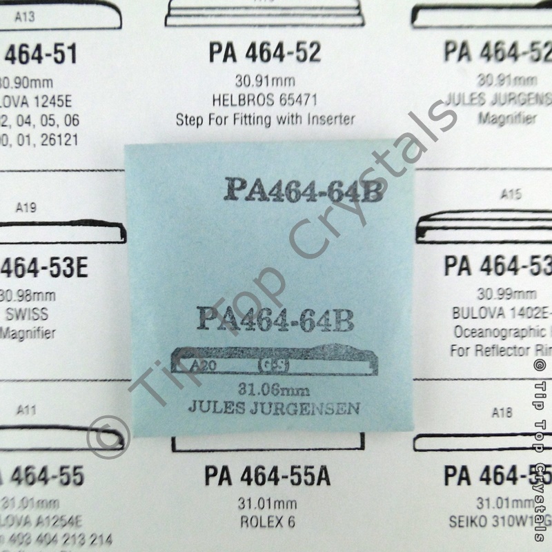 GS PA464-64B Watch Crystal - Click Image to Close