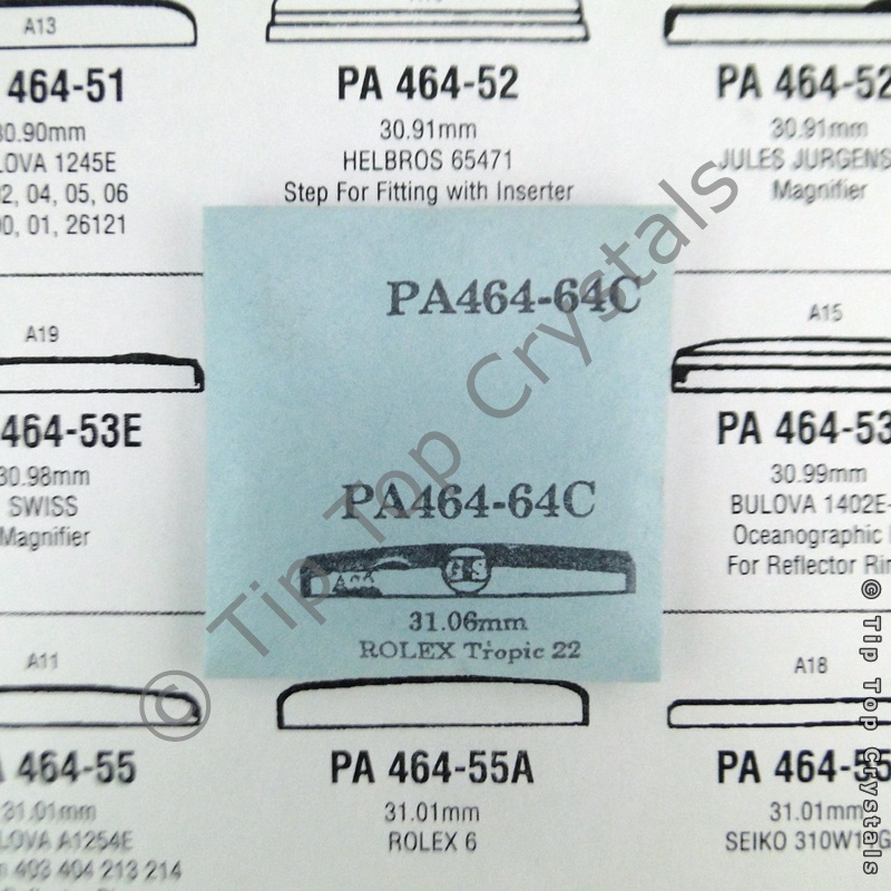 GS PA464-64C Watch Crystal - Click Image to Close