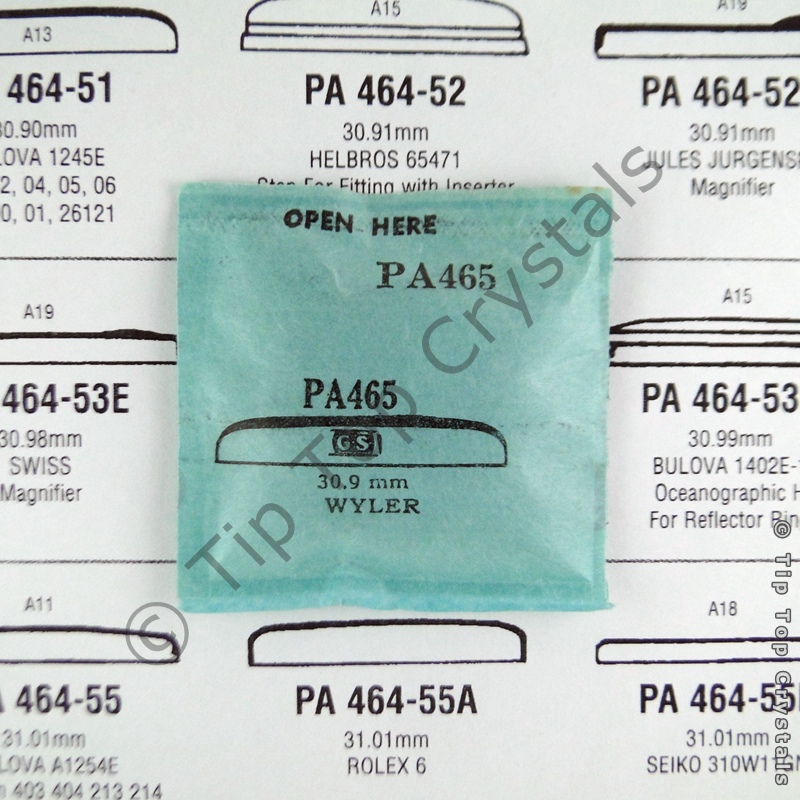 GS PA465 Watch Crystal - Click Image to Close