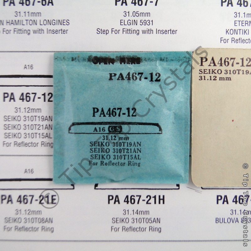 GS PA467-12 Watch Crystal - Click Image to Close