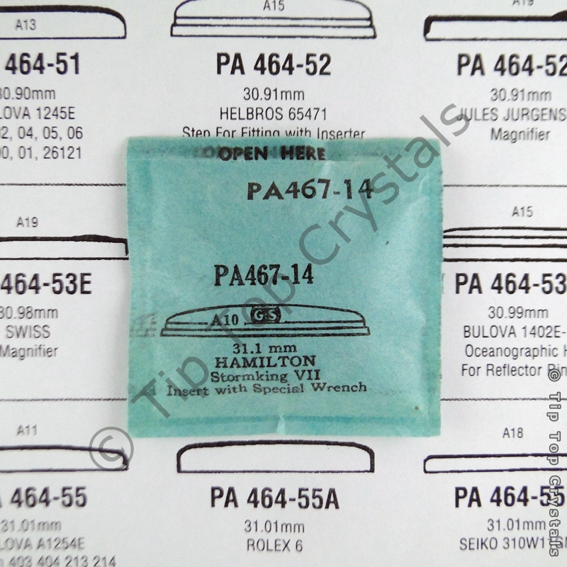 GS PA467-14 Watch Crystal - Click Image to Close