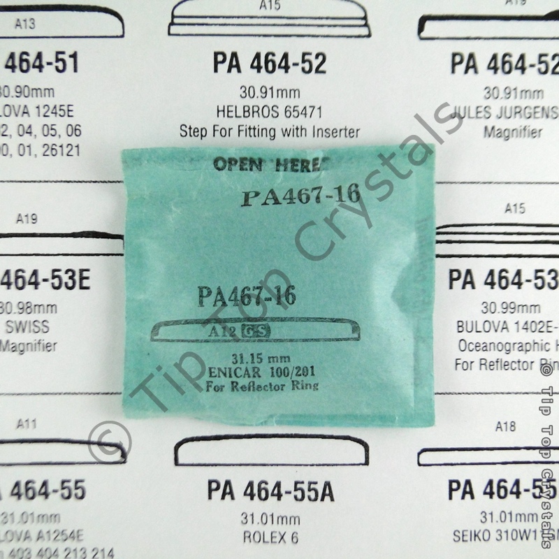 GS PA467-16 Watch Crystal - Click Image to Close