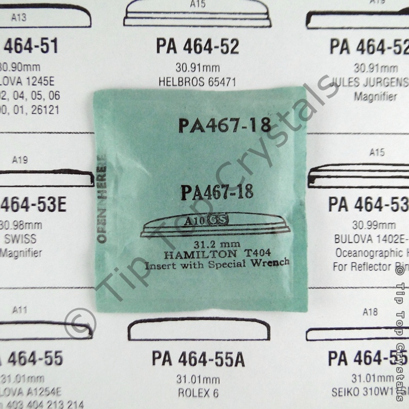 GS PA467-18 Watch Crystal - Click Image to Close