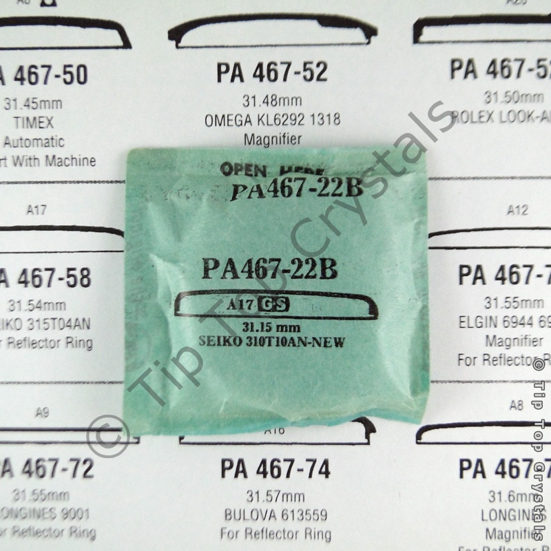 GS PA467-22B Watch Crystal - Click Image to Close