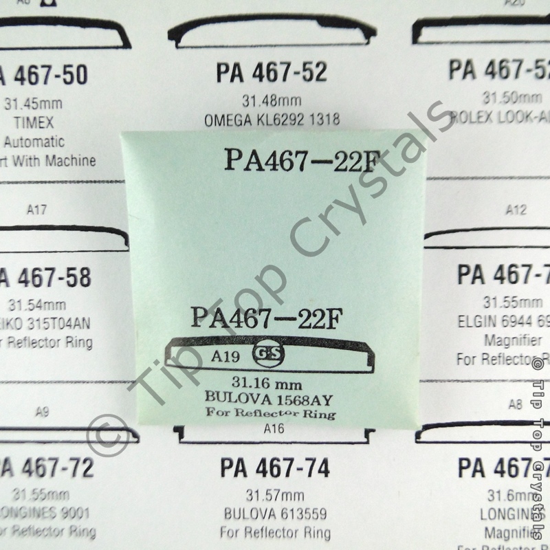 GS PA467-22F Watch Crystal - Click Image to Close