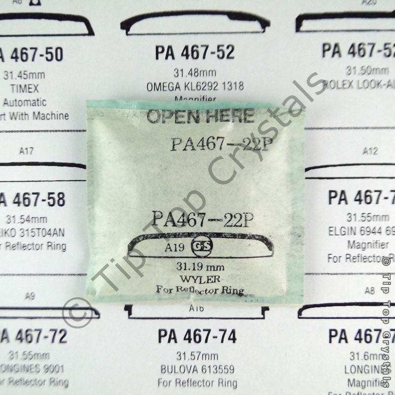 GS PA467-22P Watch Crystal - Click Image to Close