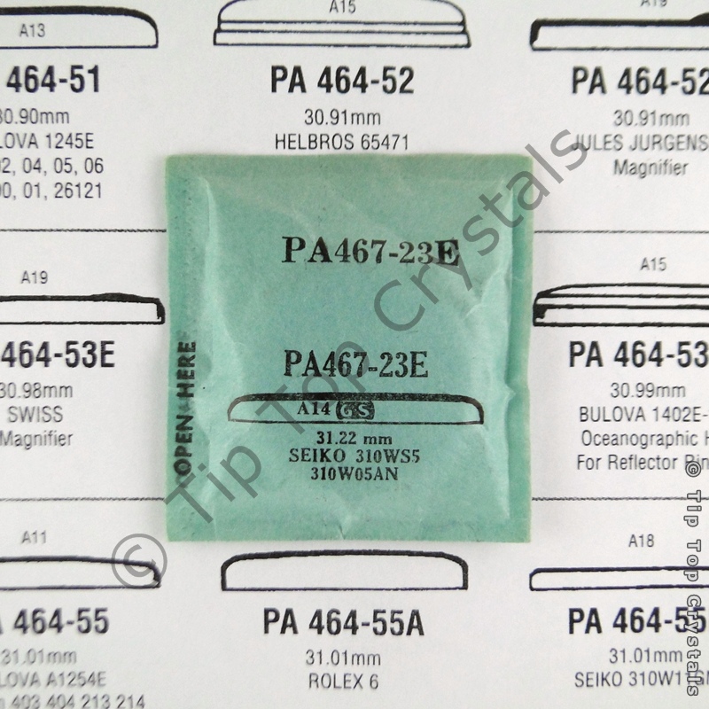 GS PA467-23E Watch Crystal - Click Image to Close