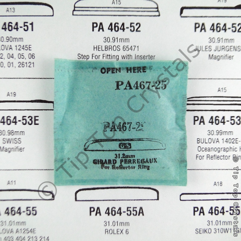 GS PA467-25 Watch Crystal - Click Image to Close