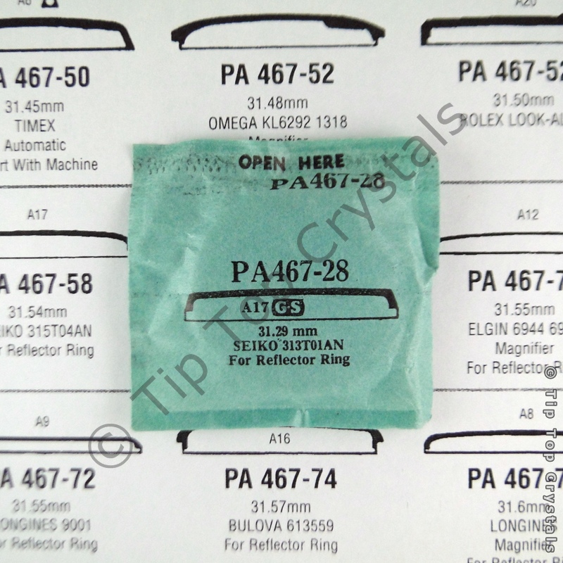 GS PA467-28 Watch Crystal - Click Image to Close