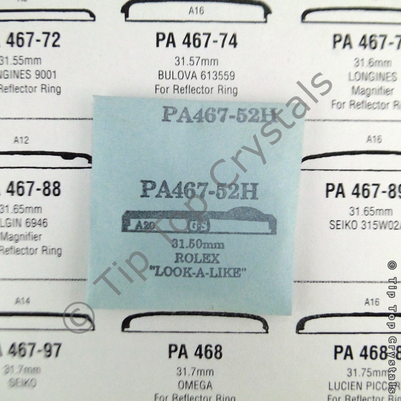 GS PA467-52H Watch Crystal - Click Image to Close