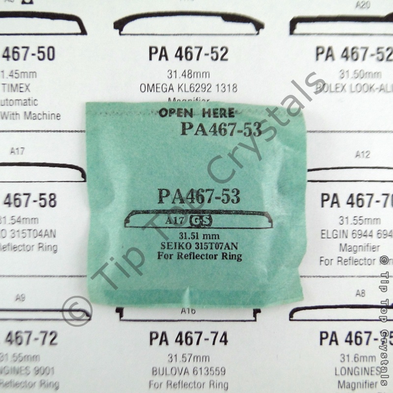 GS PA467-53 Watch Crystal - Click Image to Close