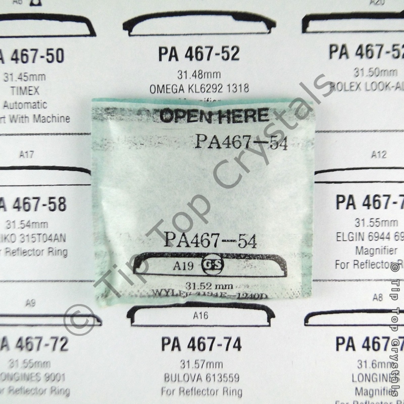 GS PA467-54 Watch Crystal - Click Image to Close