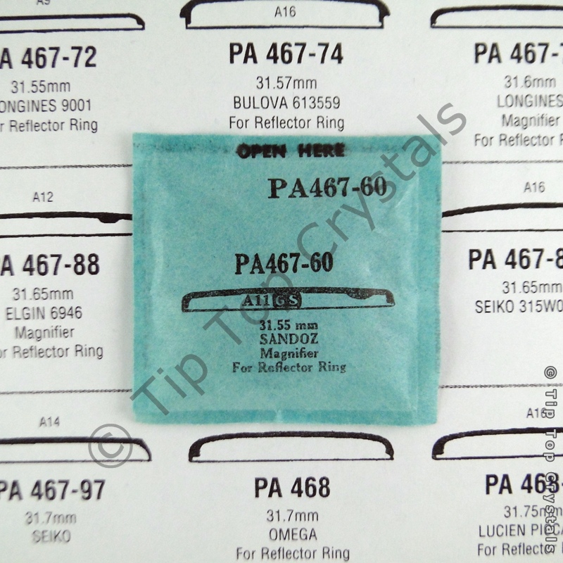 GS PA467-60 Watch Crystal - Click Image to Close