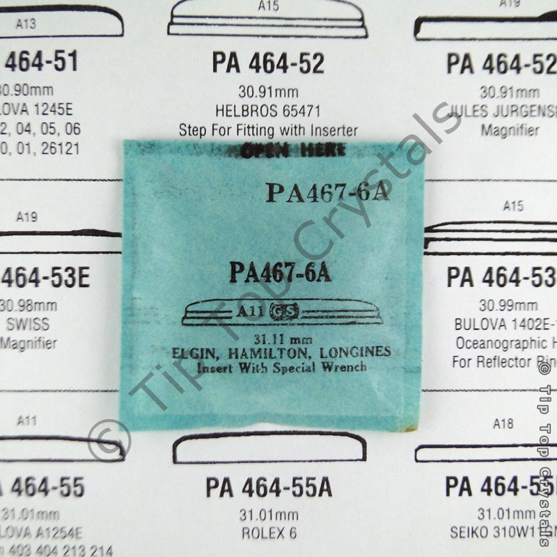 GS PA467-6A Watch Crystal - Click Image to Close