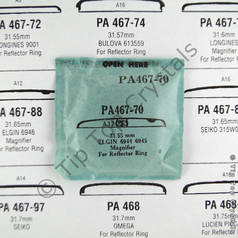 GS PA467-70 Watch Crystal - Click Image to Close