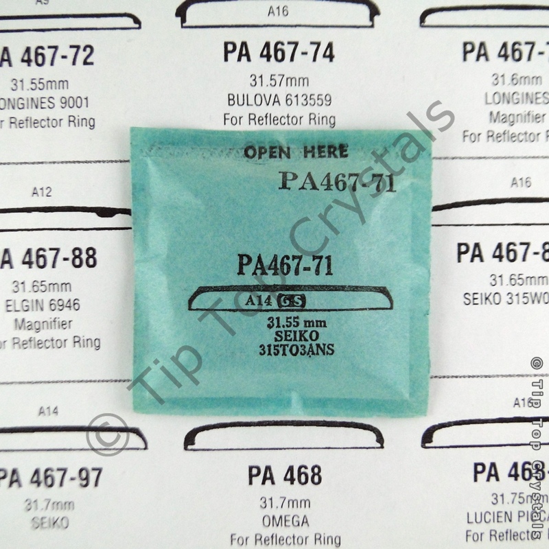 GS PA467-71 Watch Crystal - Click Image to Close