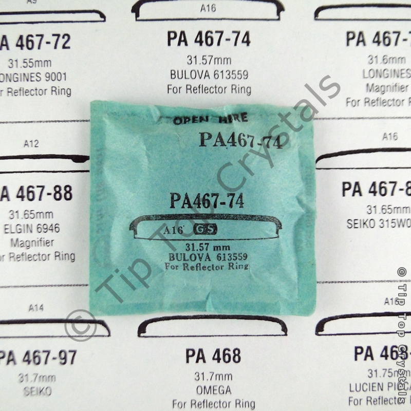 GS PA467-74 Watch Crystal - Click Image to Close