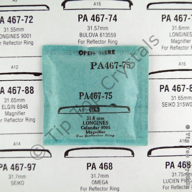 GS PA467-75 Watch Crystal - Click Image to Close