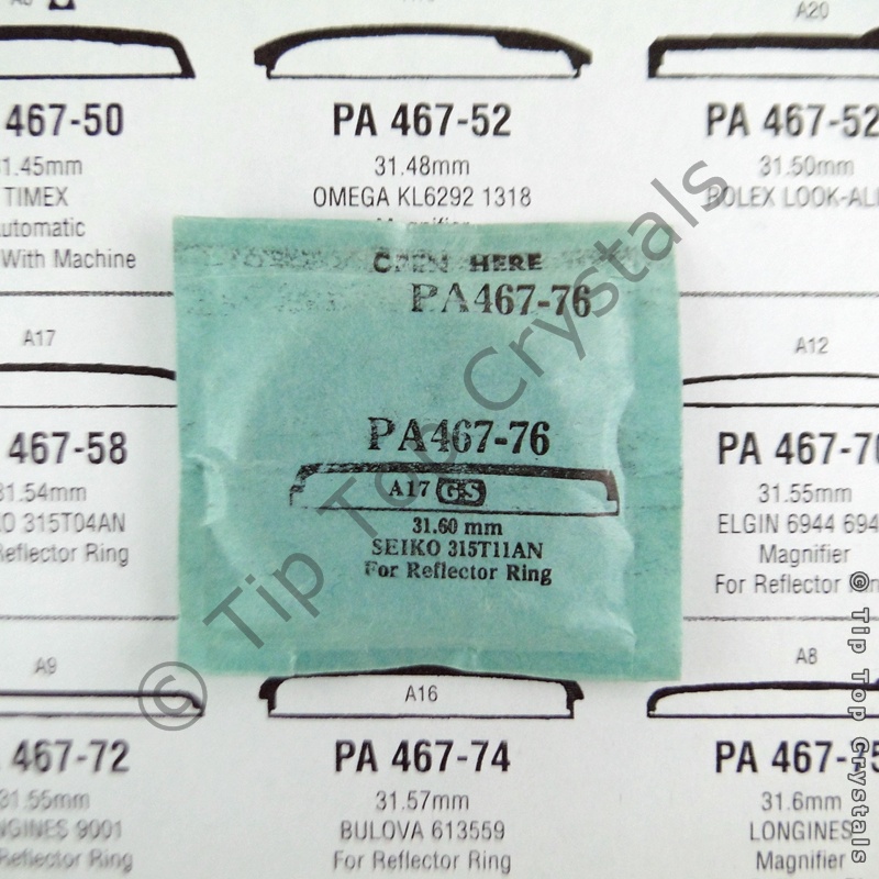 GS PA467-76 Watch Crystal - Click Image to Close