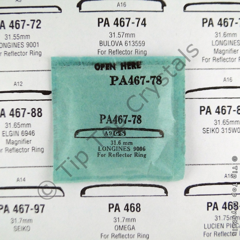 GS PA467-78 Watch Crystal - Click Image to Close