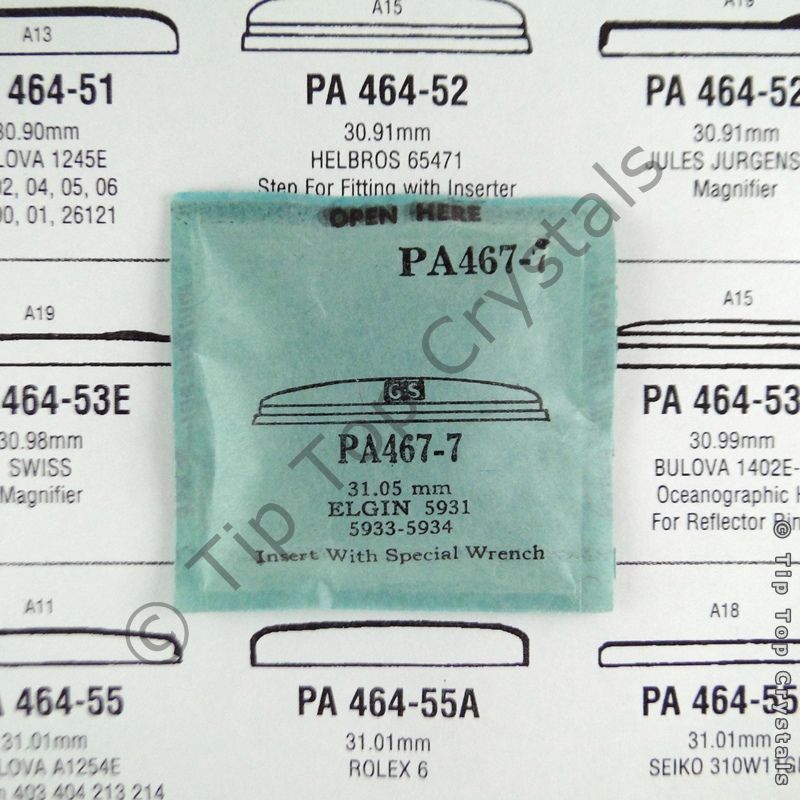 GS PA467-7 Watch Crystal - Click Image to Close