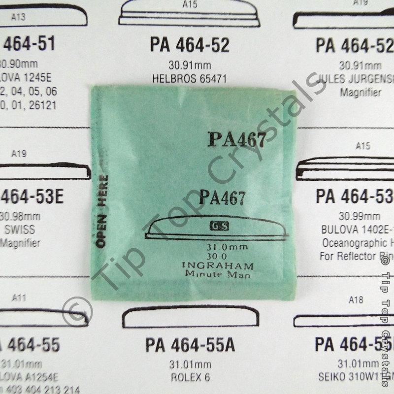 GS PA467 Watch Crystal - Click Image to Close