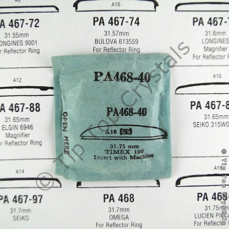 GS PA468-40 Watch Crystal - Click Image to Close