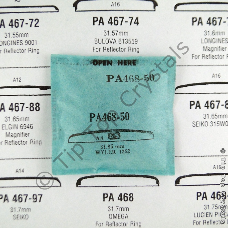 GS PA468-50 Watch Crystal - Click Image to Close