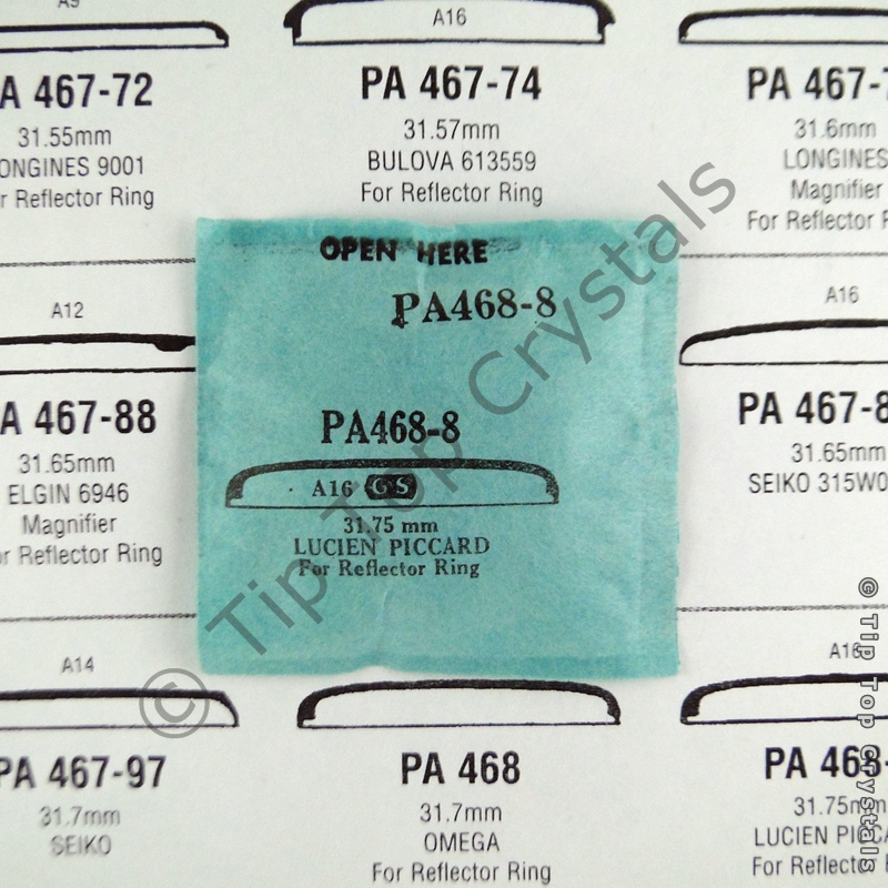 GS PA468-8 Watch Crystal - Click Image to Close