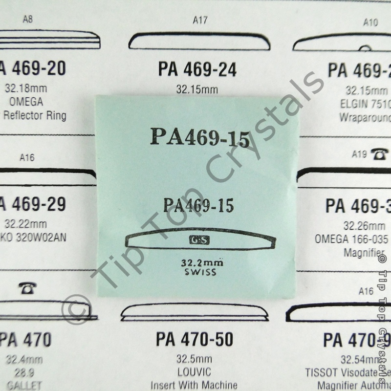 GS PA469-15 Watch Crystal - Click Image to Close