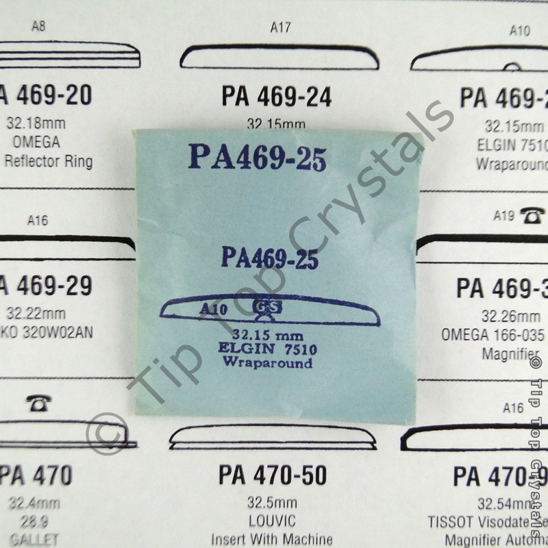 GS PA469-25 Watch Crystal - Click Image to Close