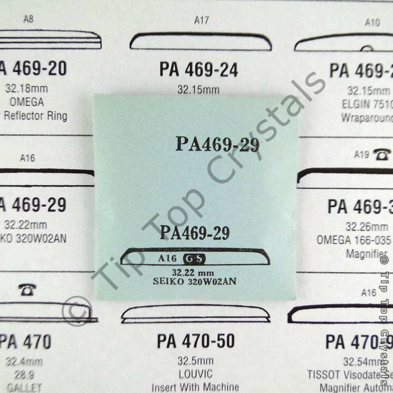 GS PA469-29 Watch Crystal - Click Image to Close