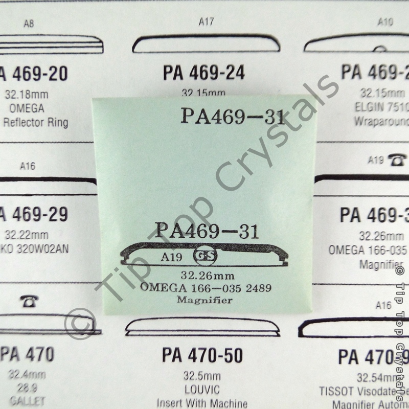 GS PA469-31 Watch Crystal - Click Image to Close